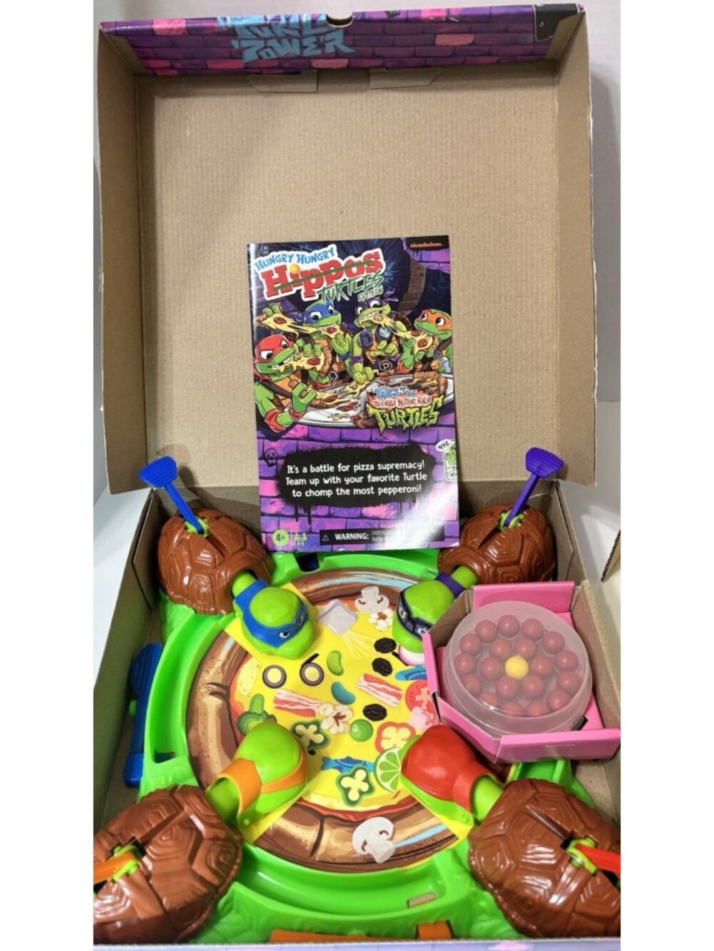 Hungry Hungry Hippos: Teenage Mutant Ninja Turtles Edition Game | New Open Box